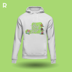 White Hoodie with funky design