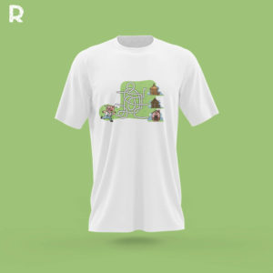 White T-shirt with funky design