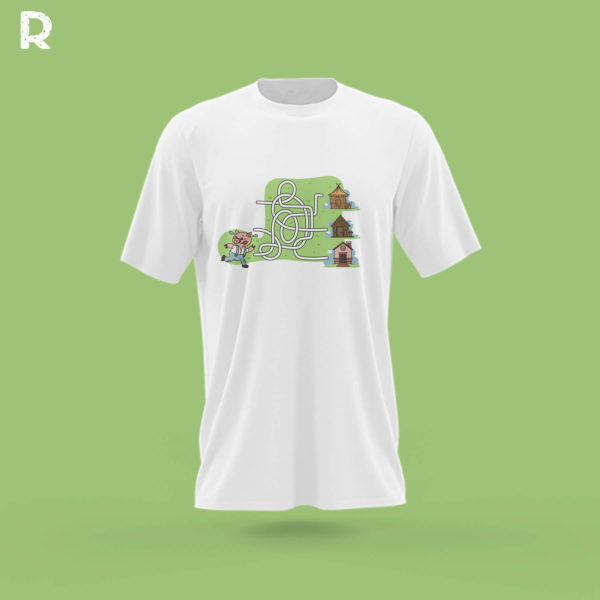 White T-shirt with funky design